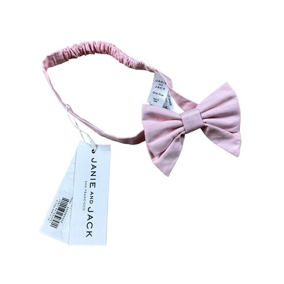 JANIE AND JACK Baby Pink Light Headband Bow One Size NWT - Picture 1 of 3